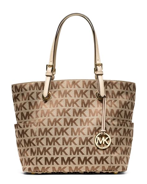 michael michael kors logo print signature tote review|Michael Kors signature purses.